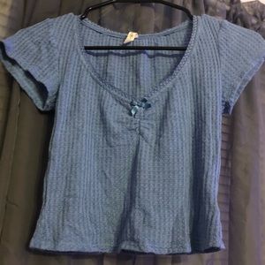 Blue Pacsun V-neck T-shirt